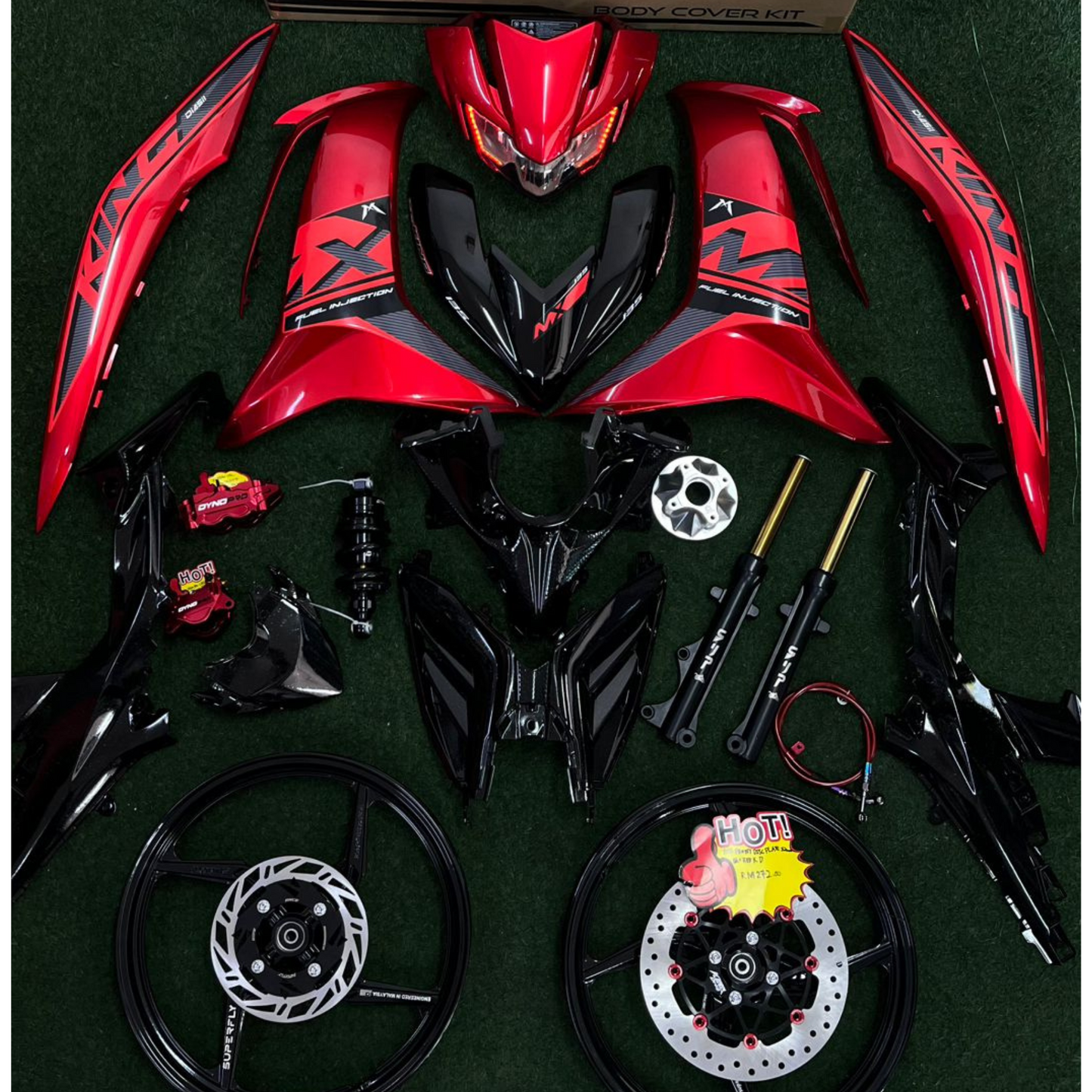 COMBO MX KING MERAH LC V8
